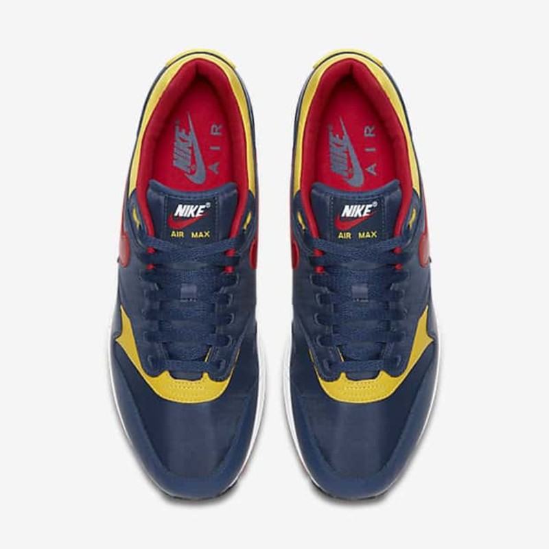 Nike air max 1 premium navy gym outlet red